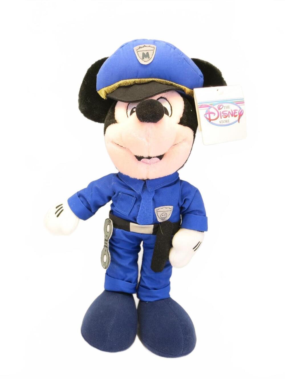 Vintage The Disney Store Policeman Officer Mickey Plush 12" New with Tag